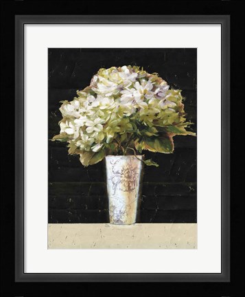 Framed Marche de Fleurs Bouquet Black Print