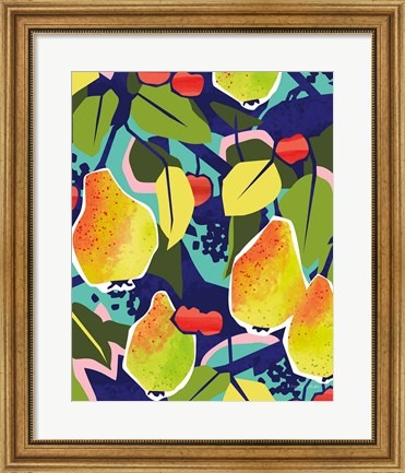 Framed Cherry Berry Pear Print