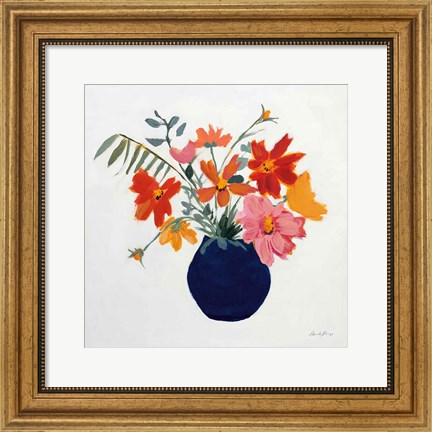 Framed Simplicity Bouquet II Leaves Print
