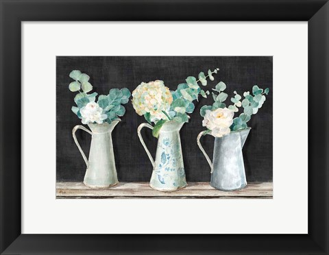 Framed Farmhouse Bouquets Print