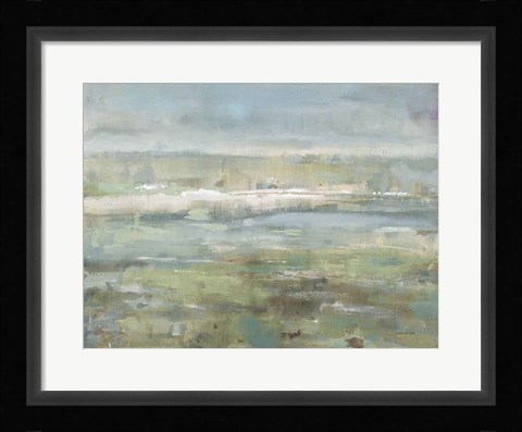 Framed Gray Blue Field Print