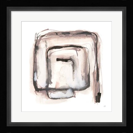 Framed Lost in Squares I Print