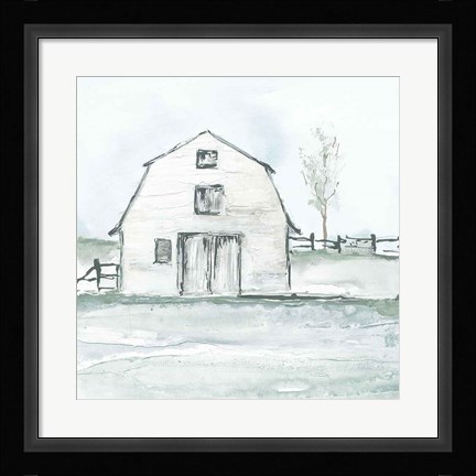 Framed Neutral Barn III Print
