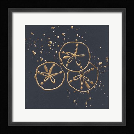 Framed Gold Sand Dollar II Print