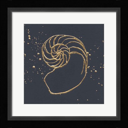 Framed Gold Nautilus II Print