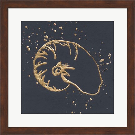 Framed Gold Nautilus I Print