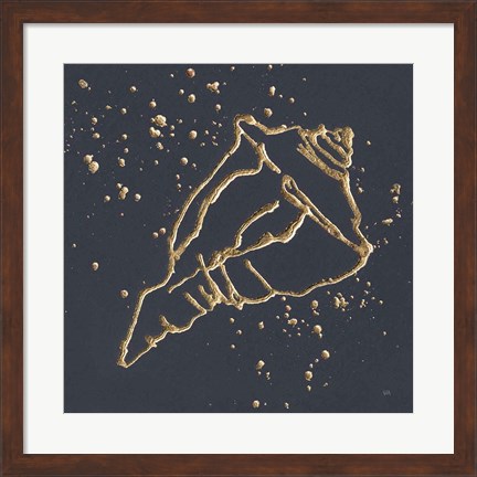 Framed Gold Conch IV Print