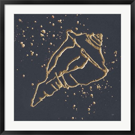 Framed Gold Conch IV Print