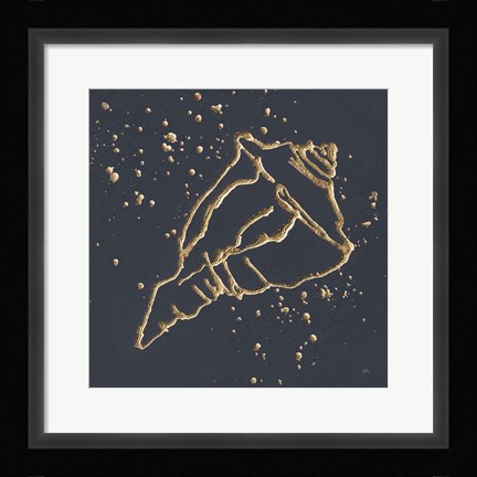 Framed Gold Conch IV Print