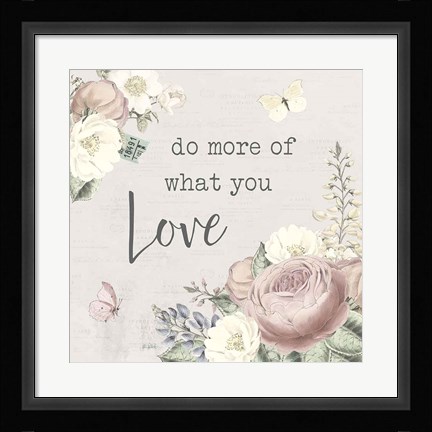 Framed Garden District III Neutral Print