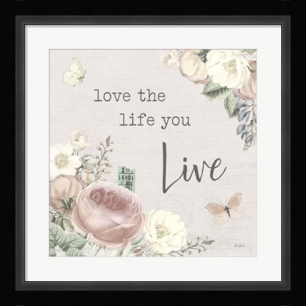 Framed Garden District II Neutral Print