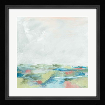 Framed Blue Horizon Sq I Print