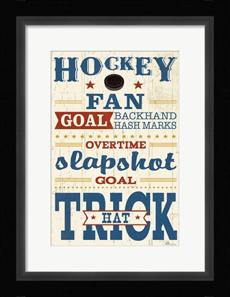 Framed Sports Lovers V Red v2 Print