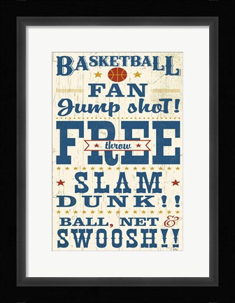 Framed Sports Lovers IV Red v2 Print