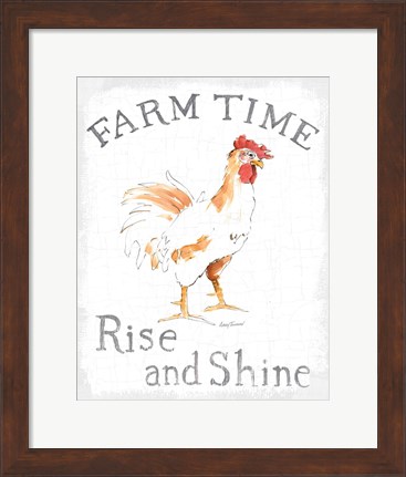 Framed Farm Time Enamel v2 Print