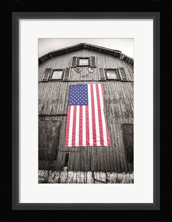 Framed Red, White &amp; Blue Print