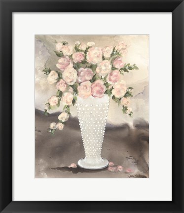 Framed Hobnail Roses Print