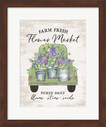 Framed Flower Market - Hyacinths Print