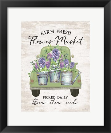 Framed Flower Market - Hyacinths Print