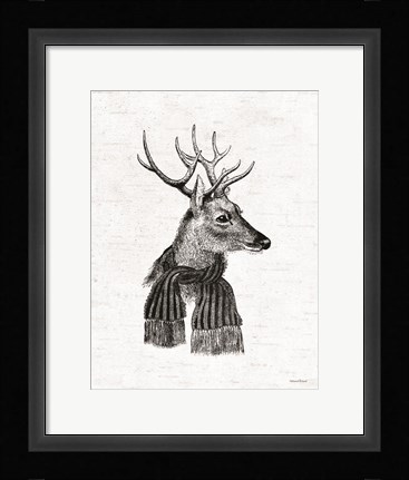 Framed Holiday Reindeer Print