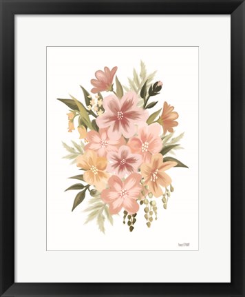 Framed Peachy Petals Print