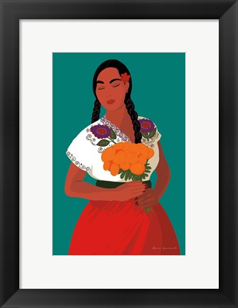 Framed Mexican Woman II Print