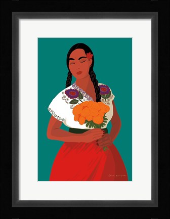 Framed Mexican Woman II Print