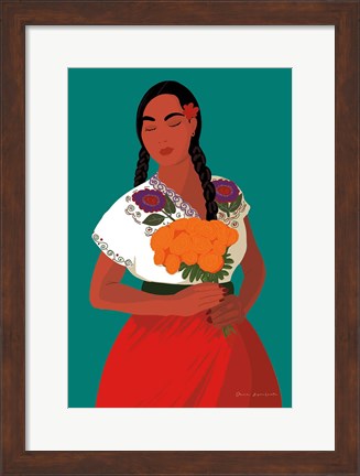 Framed Mexican Woman II Print