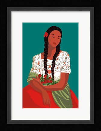 Framed Mexican Woman I Print