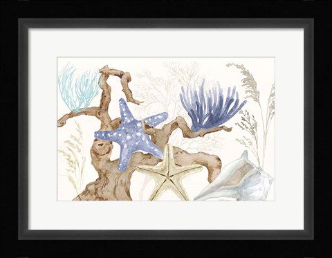 Framed Soft Shores I Print