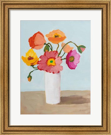 Framed Sorbet Poppies III Print