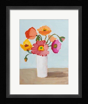 Framed Sorbet Poppies III Print