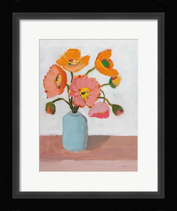 Framed Sorbet Poppies II Print