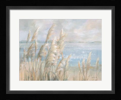 Framed Seaside Pampas Grass Print