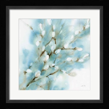 Framed Pussy Willows Square Print