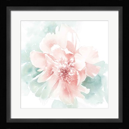 Framed Poetic Blooming II Pink Print