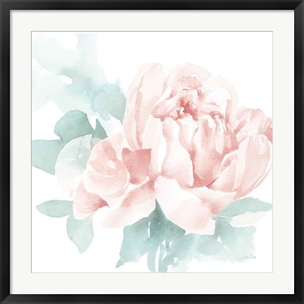 Framed Poetic Blooming I Pink Print