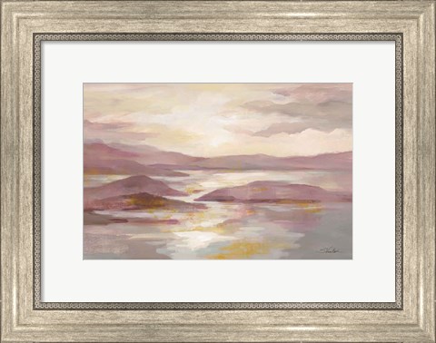 Framed Pink and Gold Landscape Print