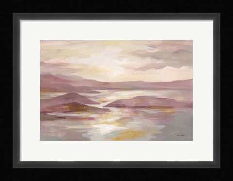 Framed Pink and Gold Landscape Print