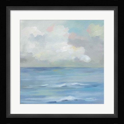 Framed Morning Seaside Clouds Print