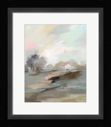 Framed Farm in April Print