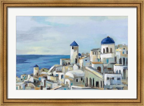 Framed Santorini View I Print