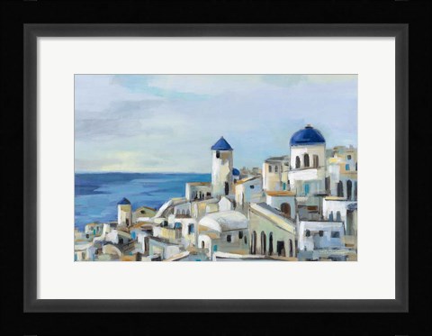Framed Santorini View I Print