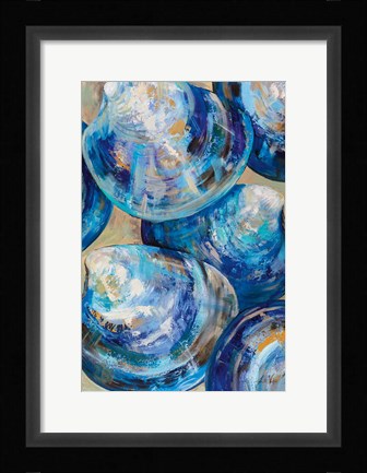 Framed Beyond Blue Shells Print