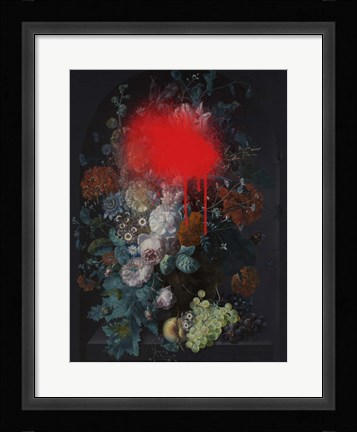 Framed Sprayed Arrangement I Print