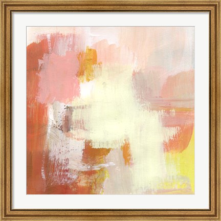 Framed Yellow and Blush III Print