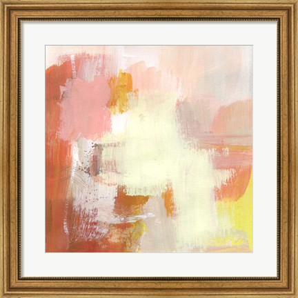 Framed Yellow and Blush III Print