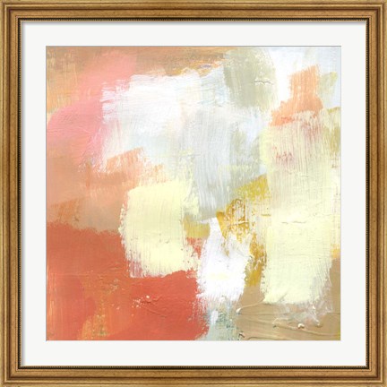 Framed Yellow and Blush IV Print
