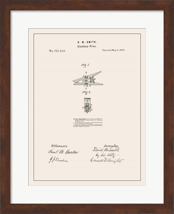 Framed Laundry Patent II Print
