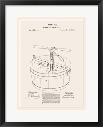Framed Laundry Patent III Print